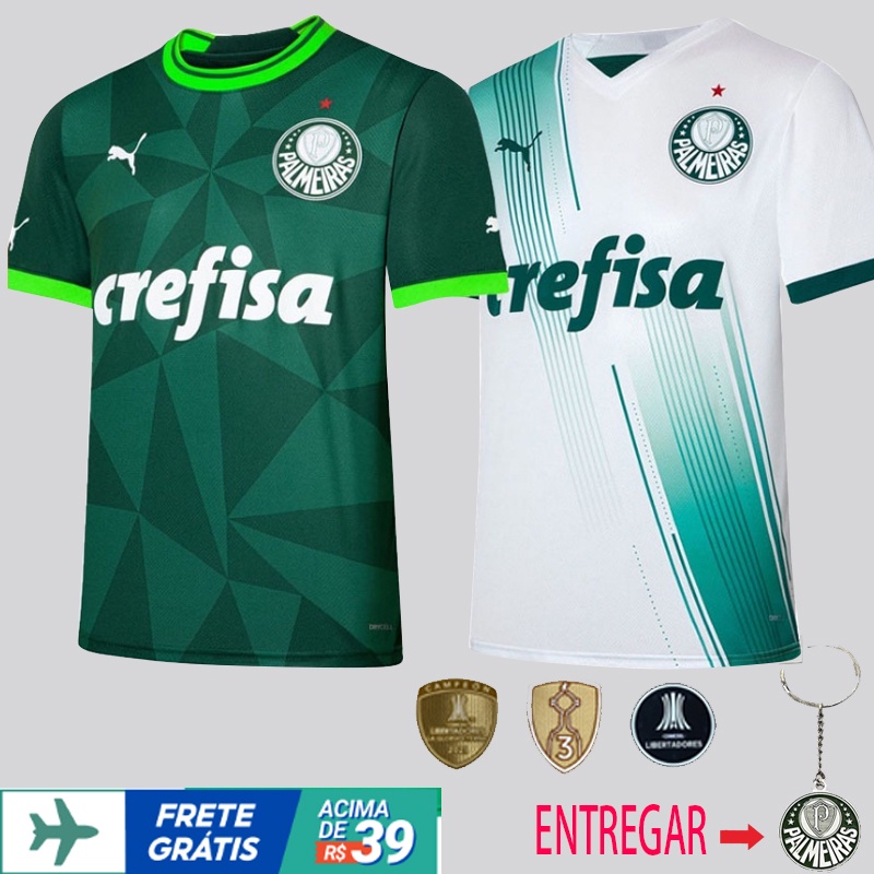 camisa do palmeiras 2023-2024 A Nova Casa Verde Branca Qualidade Premium De  Futebol Personalizada Masculina - Escorrega o Preço