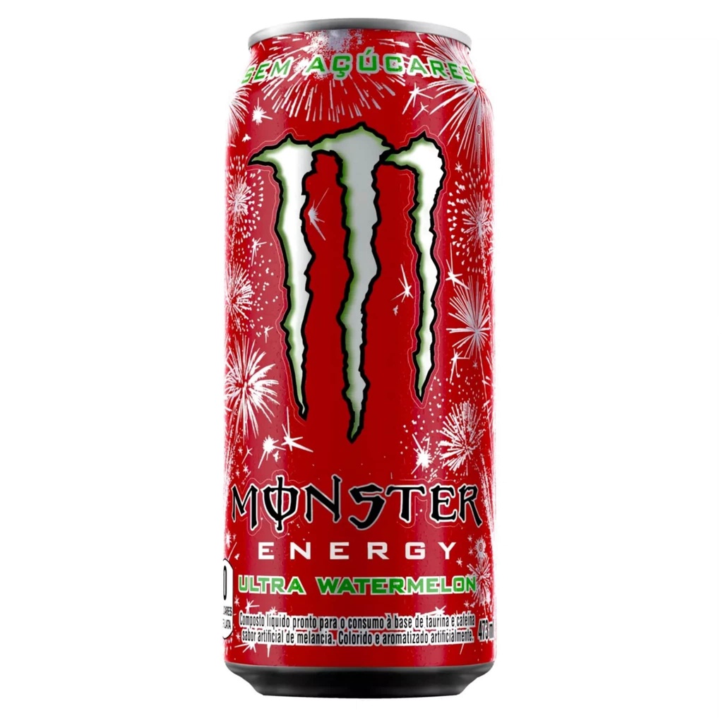 Energético Monster Ultra Watermelon Lata 473ml Melancia