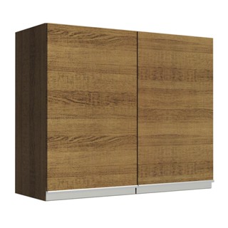 Armário Aéreo Madesa Glamy 80 cm 2 Portas - Rustic