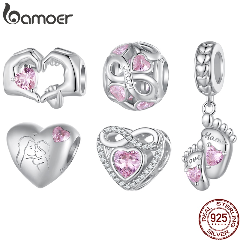 Prata Bamoer 925 Pingente Da Série DAY Mãe Presentes Para Pulseiras De Moda BSC825 em Oferta na Shopee