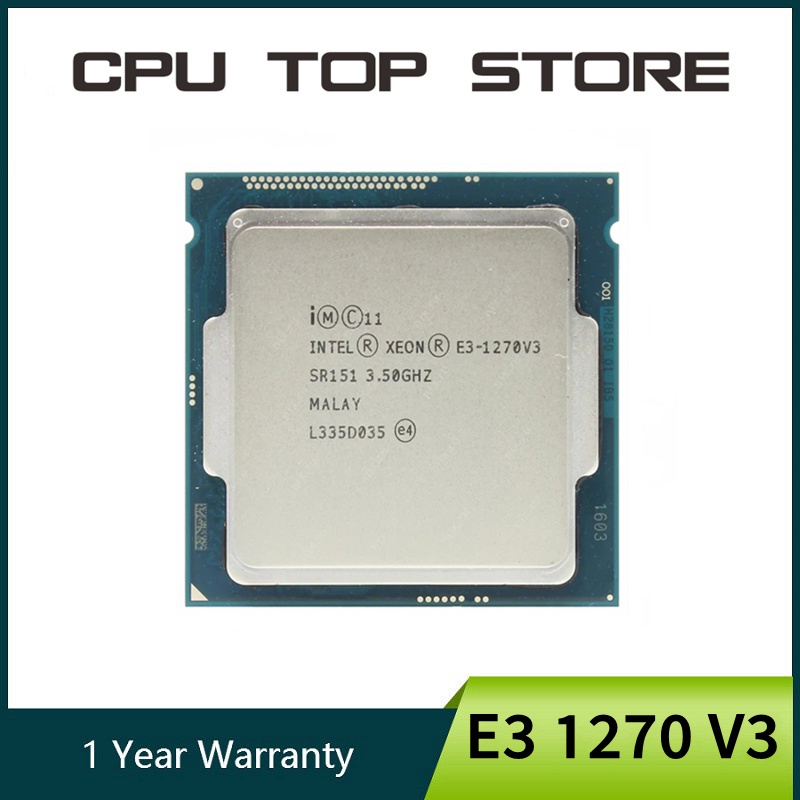 Processador de CPU Intel Xeon E3 1270 V3 3.5GHz LGA 1150 8MB Quad Core SR151 0IHU usado