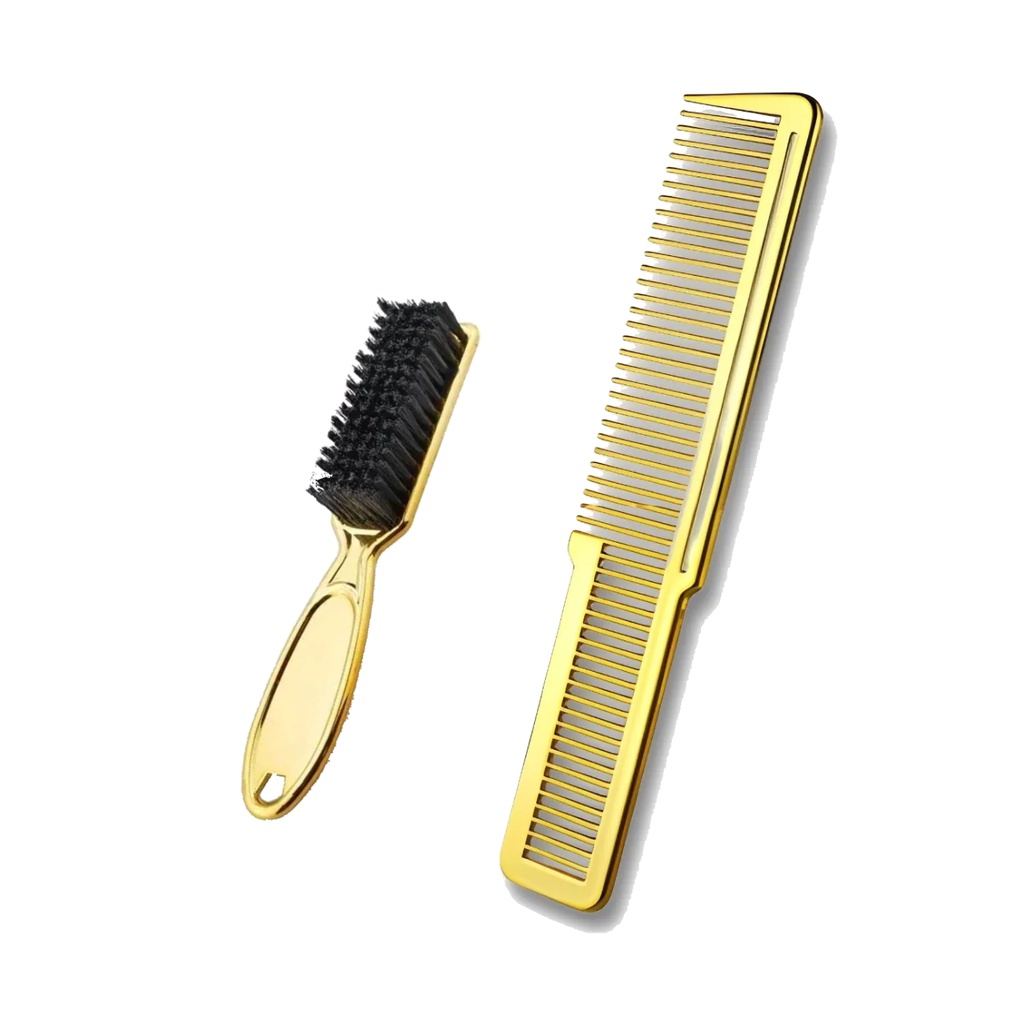 Pente de Corte Profissional Clipper Comb Gold Para Barbeiro E Escovinha de Disfarce para Degradê Limpeza em Oferta na Shopee