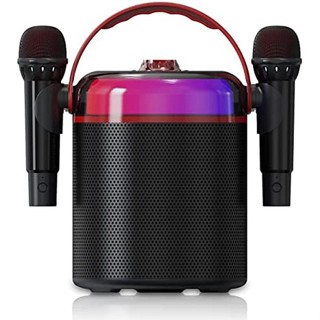 Caixa de Som Com 2 Microfones Sem Fio Para Festas Em Casa Reuniões Casamentos Igrejas Piqueniques Ambientes Externos Internos Maquina Karaoke Sistema De Alto-falante Portátil