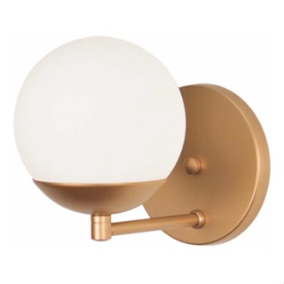 Arandela Bola/globo De Vidro Jabuticaba Dourado. em Oferta na Shopee