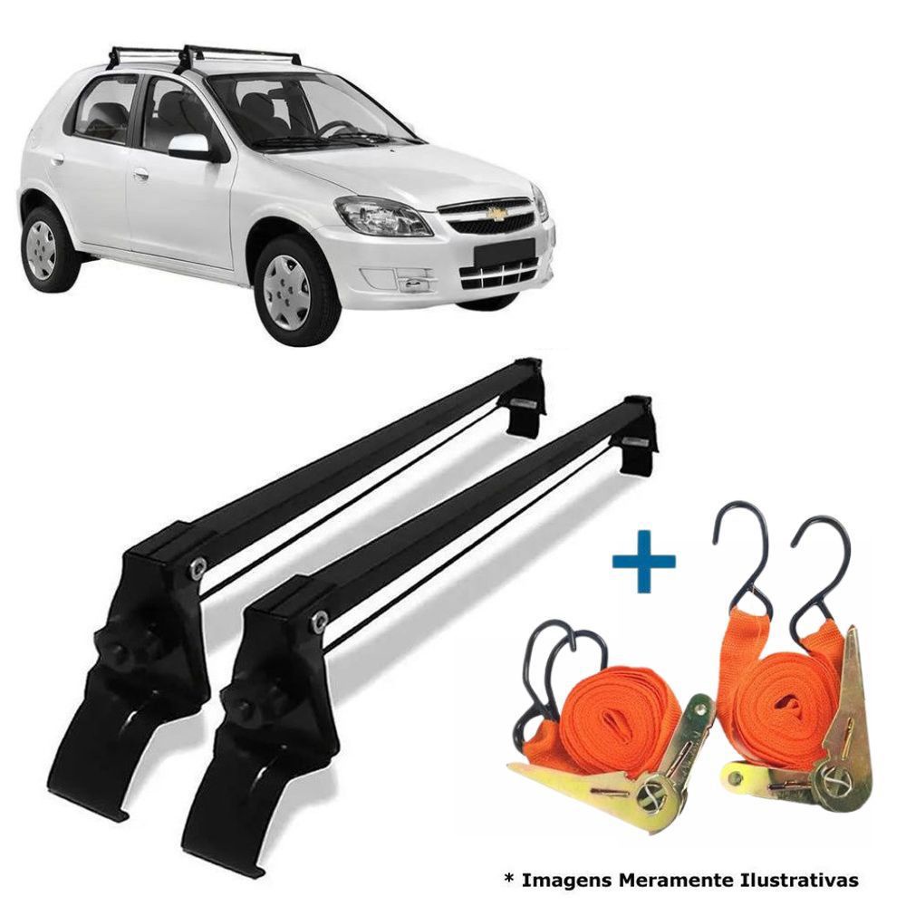 Rack Teto Bagageiro + 2 Cintas Celta Ano Todos 4 Ptas em Oferta na Shopee