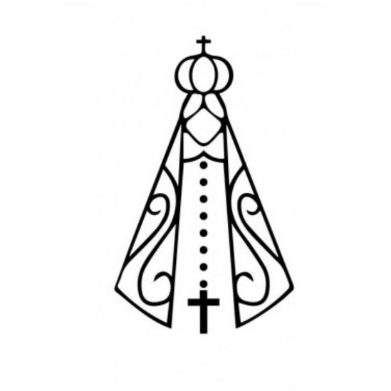 Tatuagem Temporária Religiosa N.S. Aparecida | Banca 7x10 cm PB-044 em Oferta na Shopee