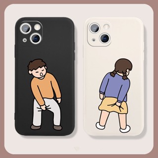 Capa De Telefone Estilo Casal Meninas IPhone 6 6S 11 7 8 Se 2020 X XR XS Plus 12 13 14 PRO mini MAX Macia De Silicone