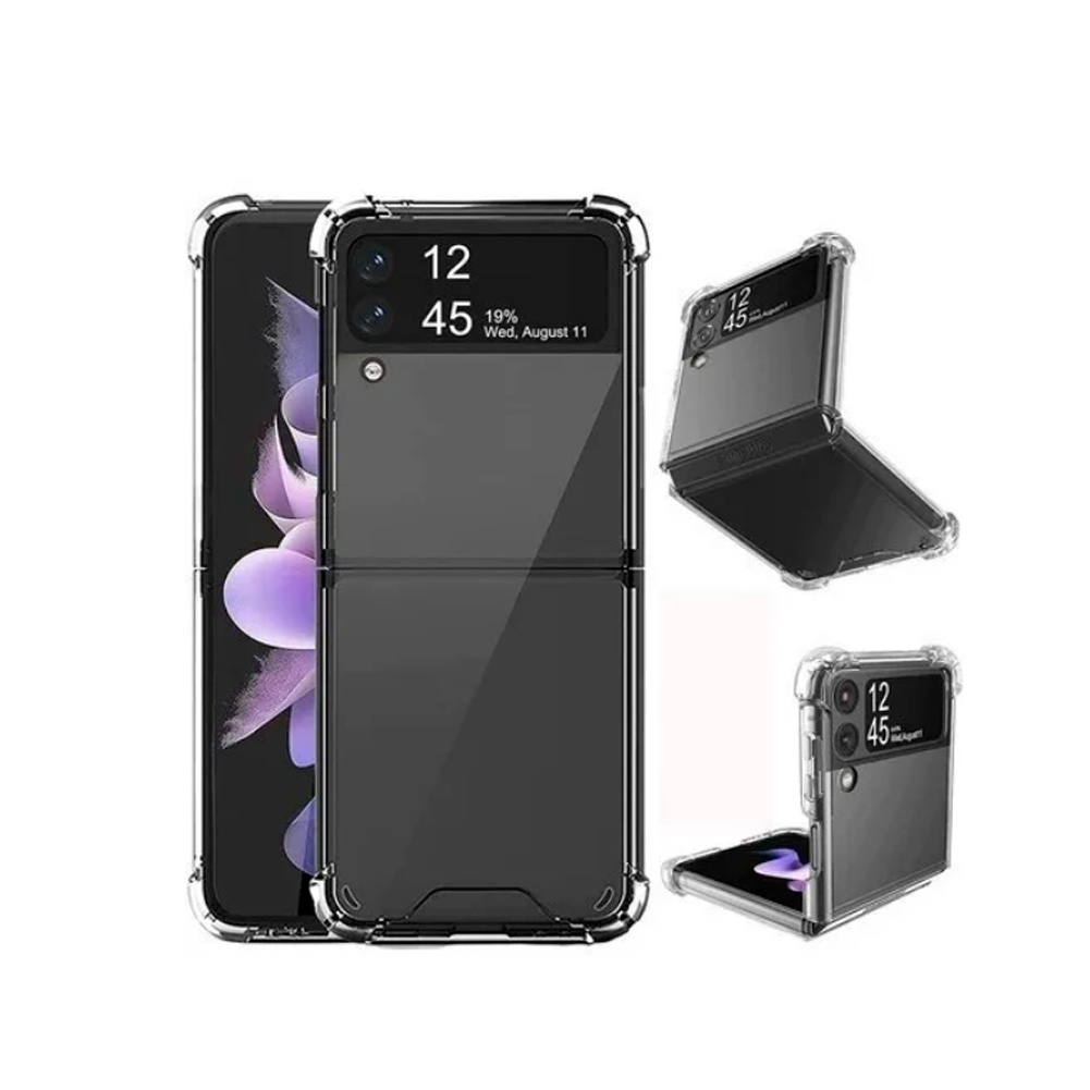 CAPA SAMSUNG GALAXY Z FLIP SILICONE - TRANSPARENTE