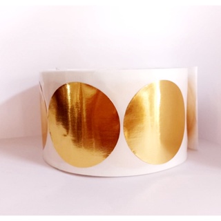 Etiqueta Dourada, Corte Liso 5x5cm P/ Chancela Rolo 500 Unid em Oferta na Shopee