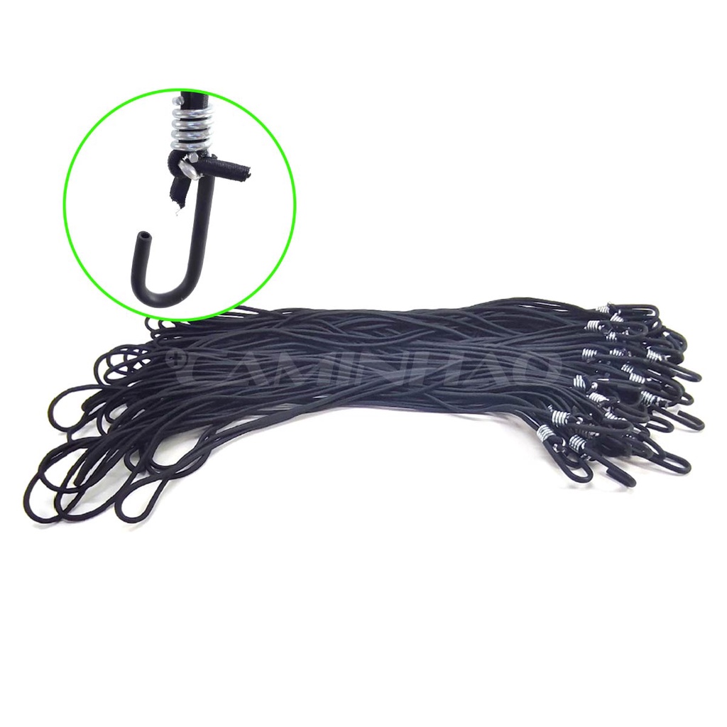 Extensor elástico para lona de caminhão 60cm 50un Preto - Spare Parts and Accessories for Vehicles