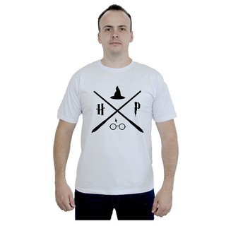 Camiseta Algodão Feminina Masculina Gola Redonda Harry Potter
