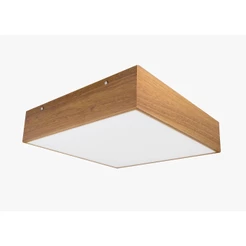 Plafon Box Em Madeira Louro Freijo 35 Cm P/4 Lampâdas.
