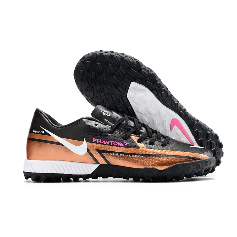 N-ike1111 Phantom GT2 React Pro TF Super Corrida Tricotado MD Botas De Futebol Sola As Pinos