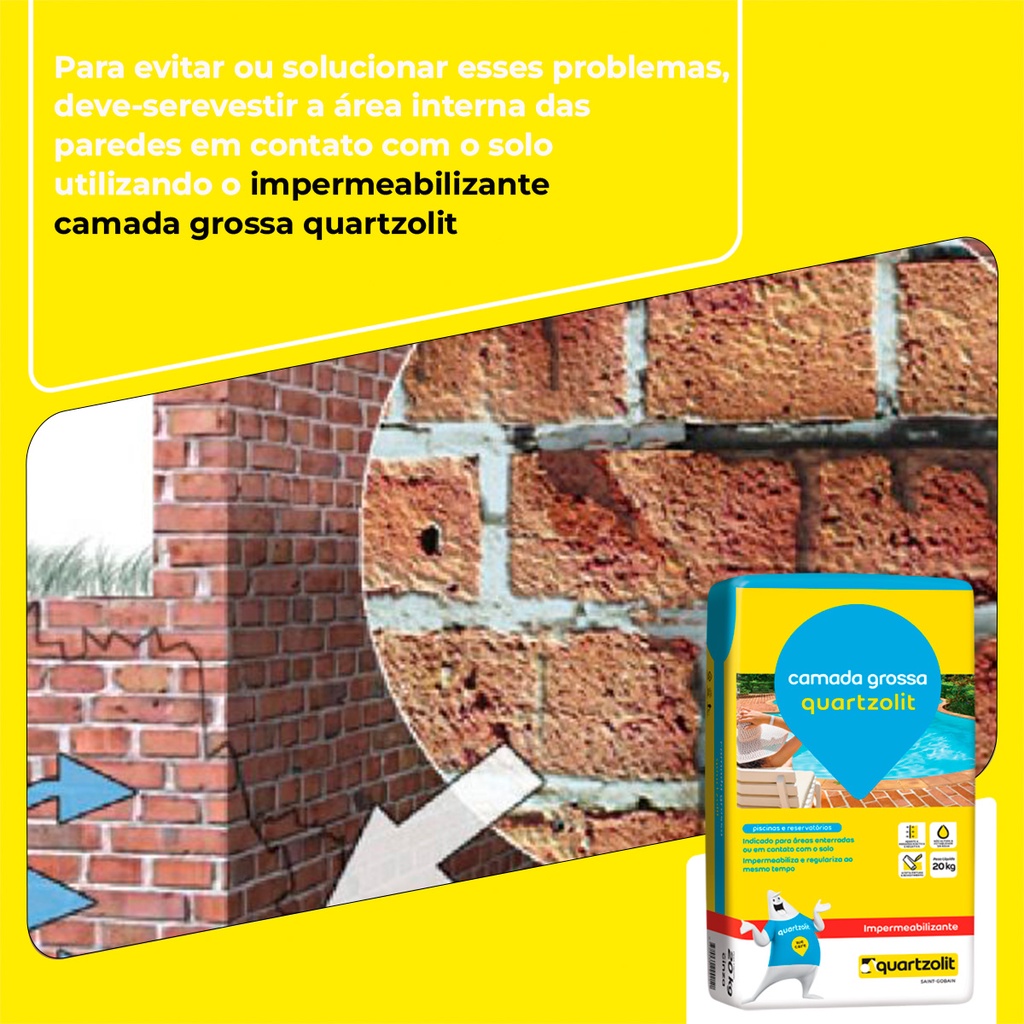 Massa Impermeavel Tecplus Camada Grossa Saco 20 Kg