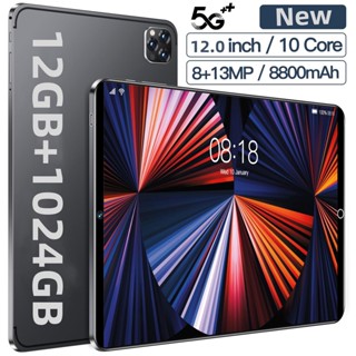 Tablet Android PC 12 Polegadas 4G/5G Chamada Telefônica Forte 12GB/1024GB Suporte Dual SIM Wi-Fi Bluetooth Dez Core Tablets
