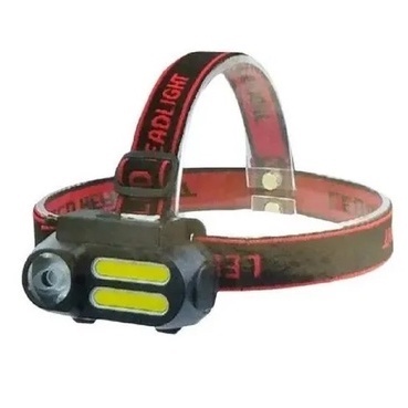 Lanterna 3 Led T6 1800l Luz Branca Cabeça Tatica Recarrega 8514