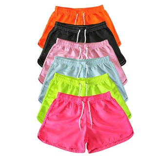 Short Feminino Tactel Praia Academia Swim Verão Blogueirinha Bermuda Mulher
