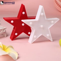 QJ Pequenas Decorações De Luz De Secretária LED Em Forma De Estrela Nocturna Para Quarto De Crianças
