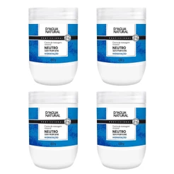 Kit 4 Potes Creme De Massagem Corporal Dagua Natural Neutro 650g Sem Perfume Hidratação