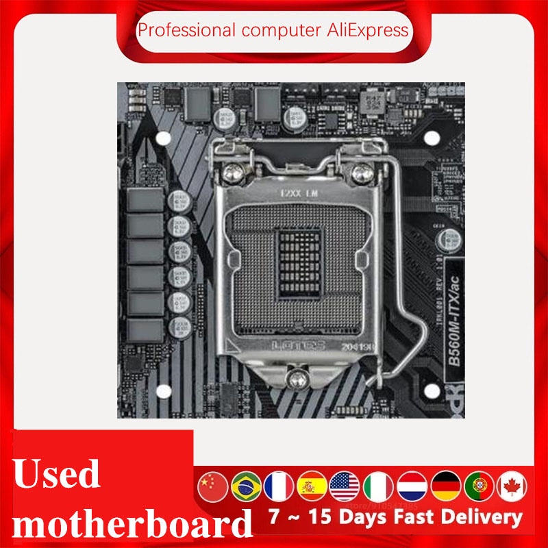 Placa-mãe B560M-ITX para ASRock B560M-ITX/ac Original Desktop B560 Placa-mãe LGA 1200 i7/i5/i3 USB3.0 M.2 RD47