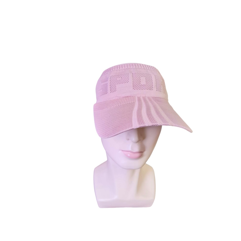 Bone Viseira Rosa Trico Aba Grande Esportiva Praia Piscina