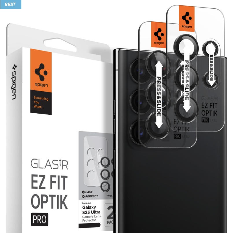 Spigen-Glas tR EZ Fit Optik Pro Filme De Câmera 2pcs Conjunto Para Galaxy Série 