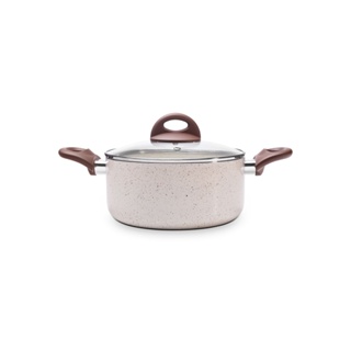 Caçarola Com Tampa E Fundo De Indução Ceramic Life Brinox Granada Ø 20 cm Vanilla em Oferta na Shopee