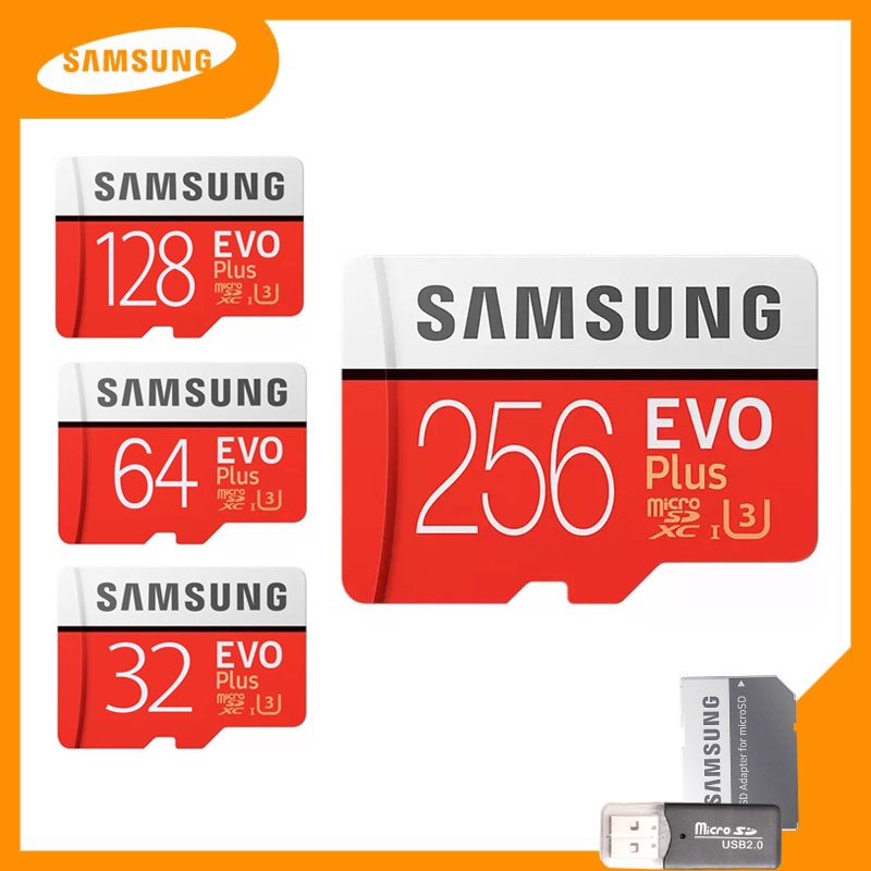 Samsung-Evo Plus 32/64/128/256GB Cartão De Memória Micro SD