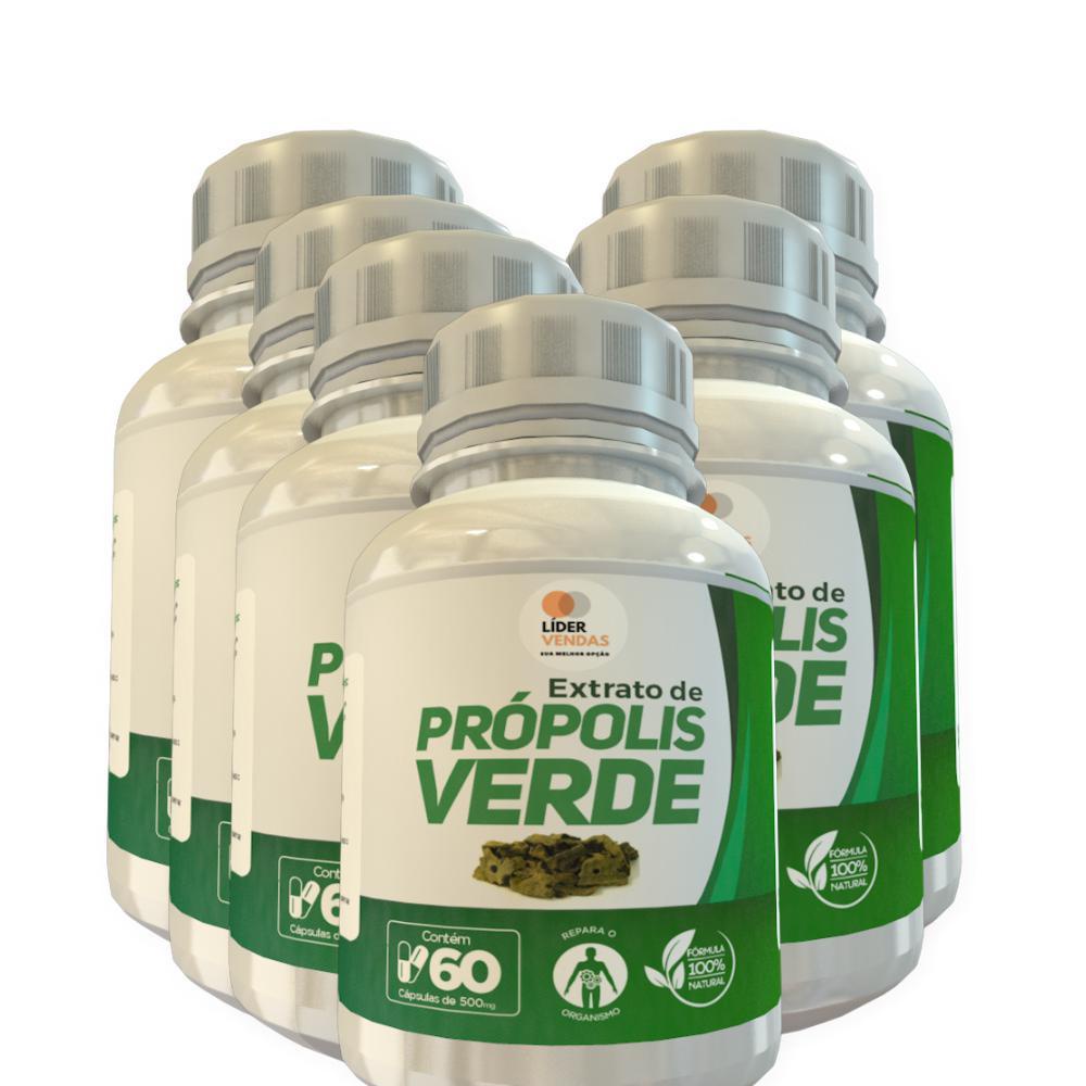 Extrato De Própolis Verde 500Mg 60 Cápsulas Kit Com 6 Potes