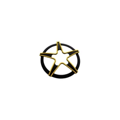 Tela Estrela Alto Falante 12 Polegadas Preto E Amarelo