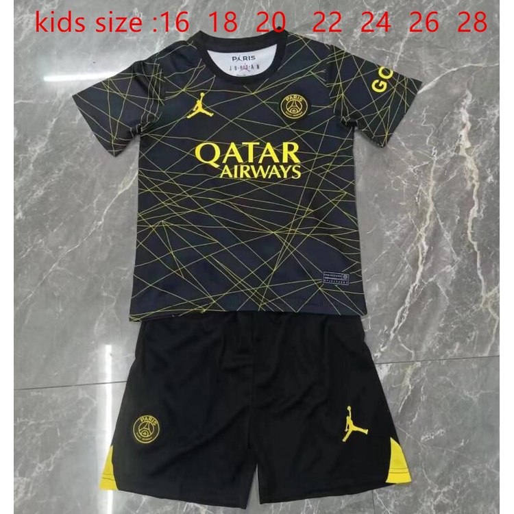 Camisa psg best sale preta infantil