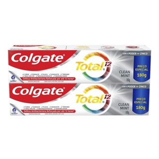 Creme Dental Colgate Total 12 Clean Mint 180g 2 unidades
