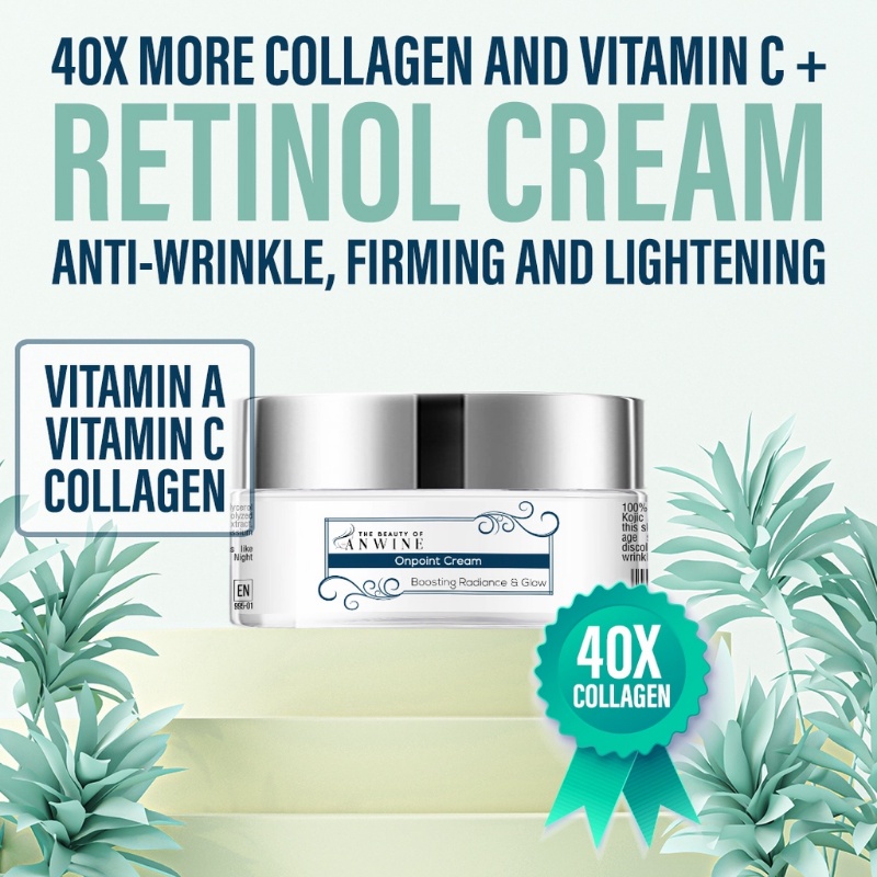 Creme RETINOL 40x Mais Colágeno E Vitamina C Anti-Rugas Firmador Clareador