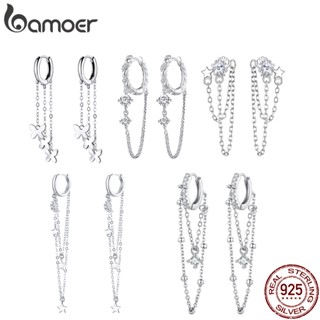 Brincos Bamoer 925 Sterling Silver (1 Par) Clássicos Earbuckles Com Design Tassel Múltiplos Estilosjóias De Moda Para Mulheres