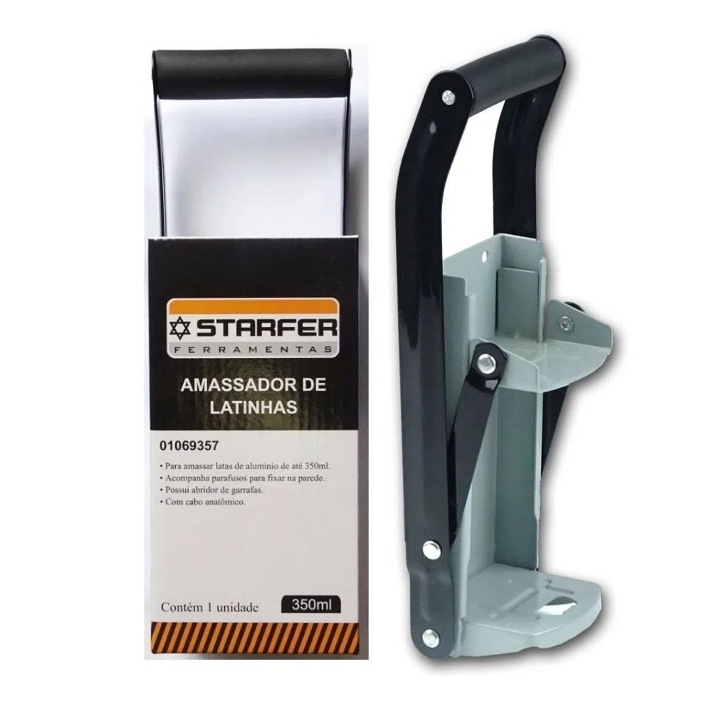 Amassador E Abridor De Latas De Parede 350ml - Starfer 100% Garantido