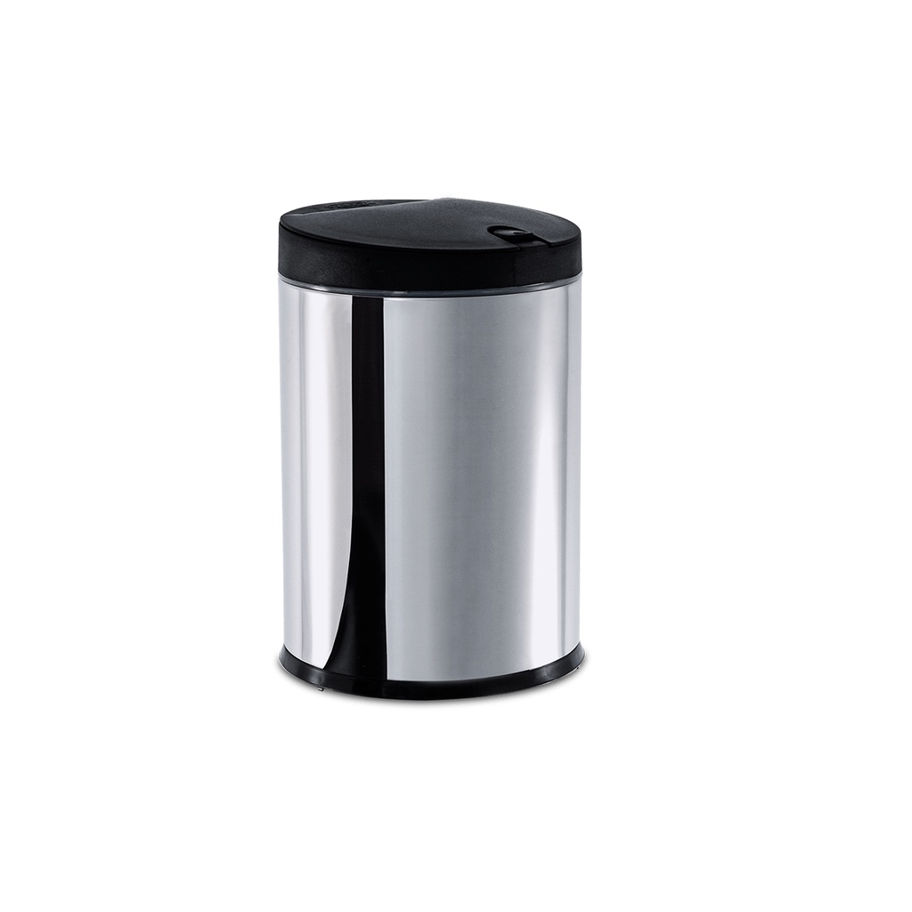 Lixeira Em Aço Inox Com Tampa Brinox Press - 4 Litros Preto em Oferta na Shopee