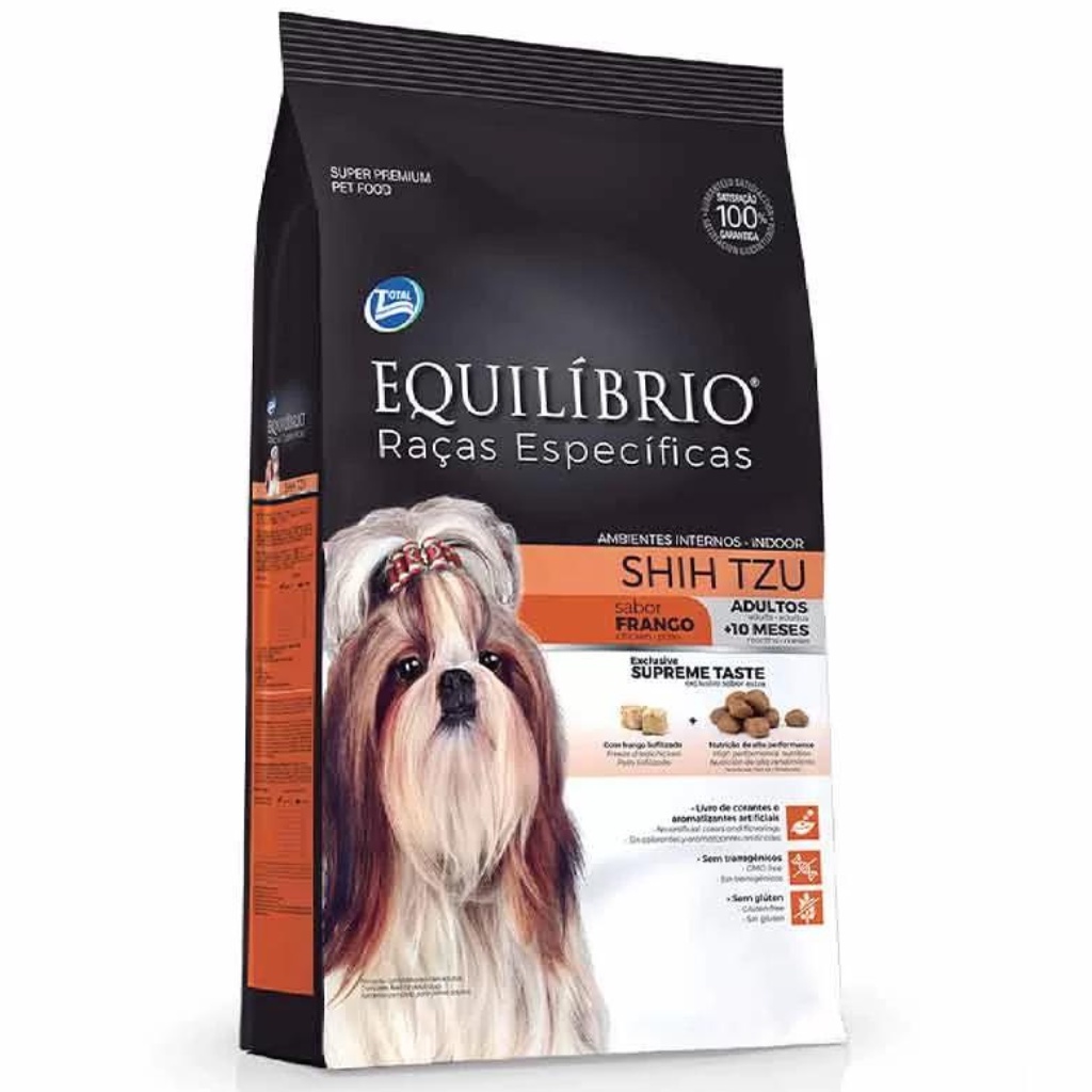 Ração Equilíbrio para Cães Shih Tzu Adultos sabor Frango 7,5kg