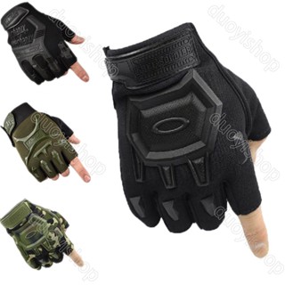 Luvas De Motocicleta De Corrida Meia Dedo Meio Motociclismo Esporte Antiderrapante Respirável