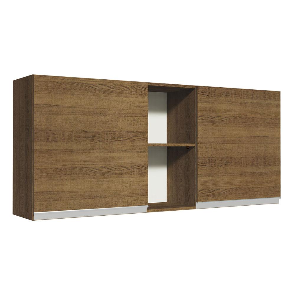 Armário de Cozinha Aéreo 150 cm 2 Portas e 2 Nichos Rustic Glamy Madesa - Home & Living