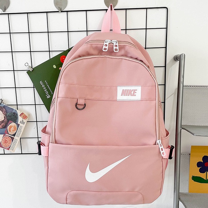 2024 Novo Mochila De Nylon À Prova D'água 00218N_IKE Para Meninas Da Escola De Viagem Feminina Livro De Cores Sólidas