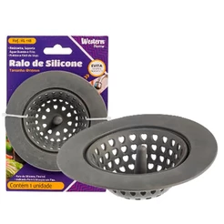 Ralo Silicone Cinza 4cm Para Pia Cozinha