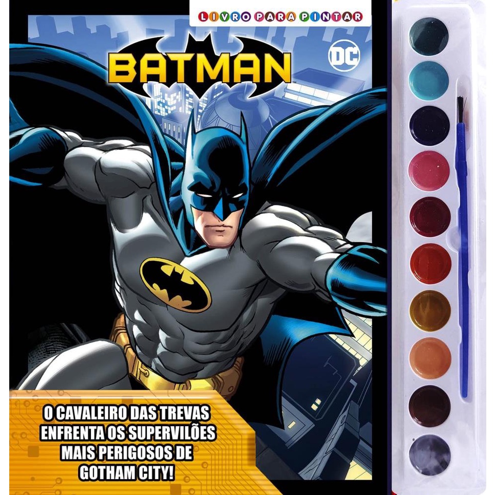 Livro Batman O Cavaleiro das Trevas Para Pintar com Aquarela