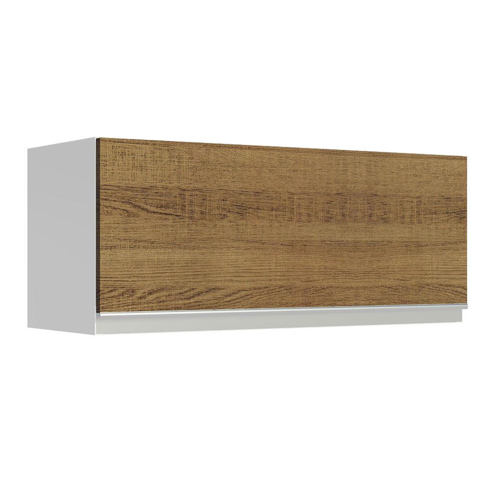 Armário de Cozinha Aéreo 80 cm 1 Porta Suspensa Branco/Rustic Glamy Madesa em Oferta na Shopee