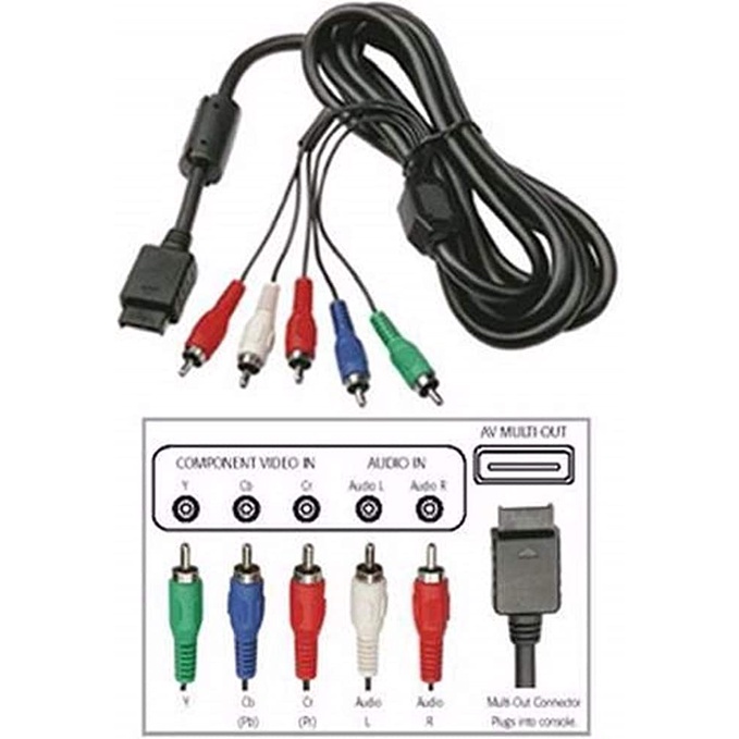 Cabo De Vídeo Componente Hd Para Playstation 2 e 3 LE-1018 IT-BLUE