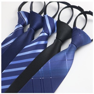 Gravata Preta Para Homens Azul Listrado