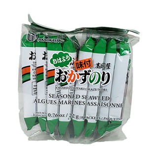 Alga Marinha Nori Temperada Aperitivo Okazu Nori Takaokaya 22g