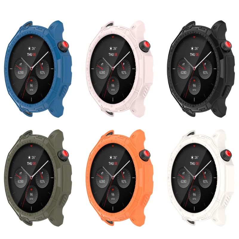 Capa Compatível Com Amazfit GTR 4 Watch Case Colorida À Prova De Choque De Silicone Protetora Para 4Pro Smartwatch