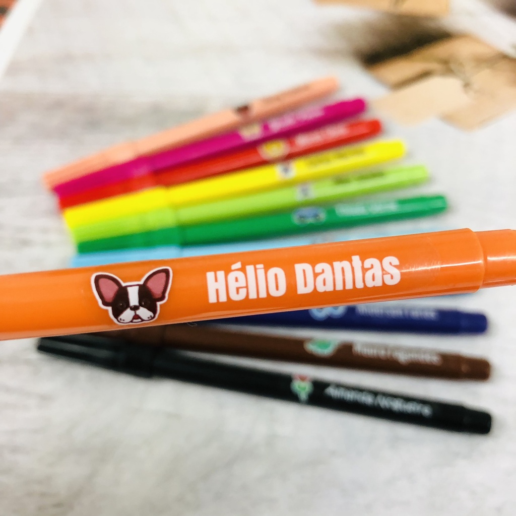 Etiquetas Escolares Transparentes Ícones em Oferta na Shopee