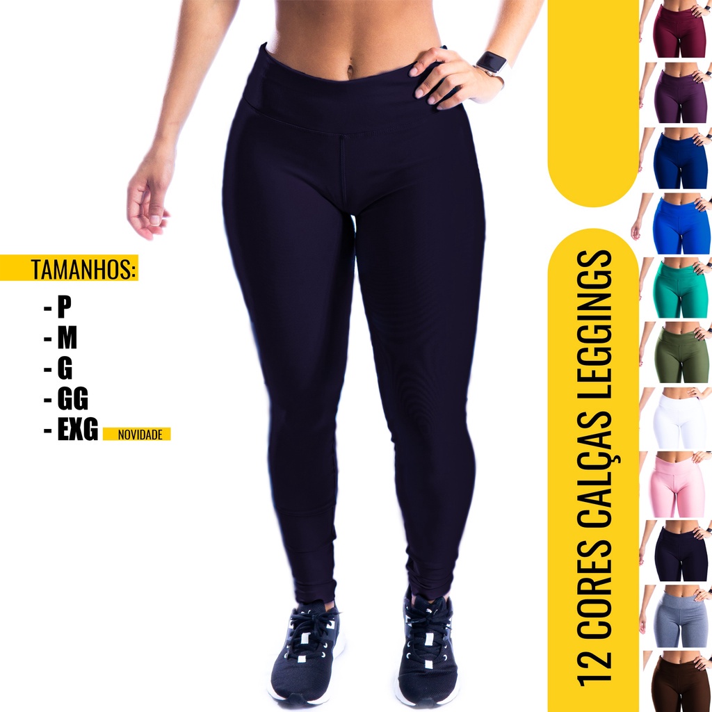 Calça Legging PREMIUM Feminina Preta Grossa Dia A Dia Valor De Atacado Envio 24h