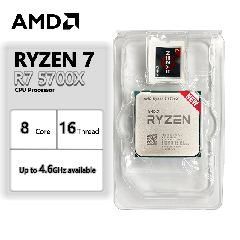 AMD Ryzen 7 5700X R7 5700X 3.4 GHz Eight-Core Processador CPU de